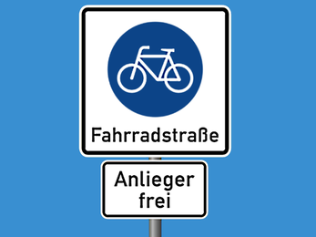 Fahrradstraße - Anlieger frei