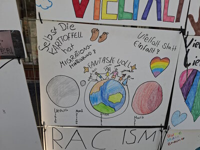 Jugendliche zeigen Haltung gegen Rassismus