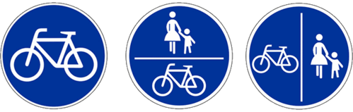 Schilder, bei denen eine Radwegebenutzungspflicht besteht