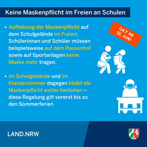 Keine Maskenpflicht im Freien an Schulen Keine Maskenpflicht im Freien an Schulen
