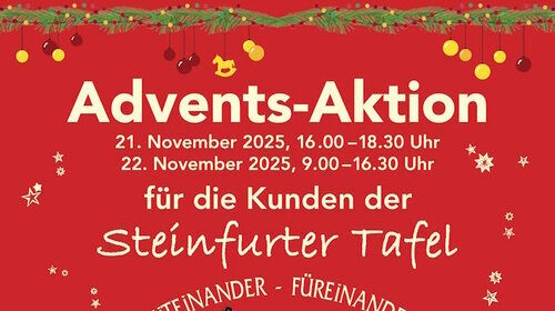 Es werden in allen Lebensmittelgeschäften haltbare Lebensmittel für Menschen in Not gesammelt.