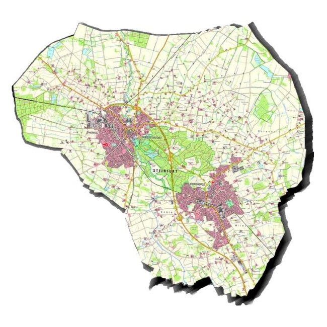 Lage der Baugebiete in der Kreisstadt Steinfurt