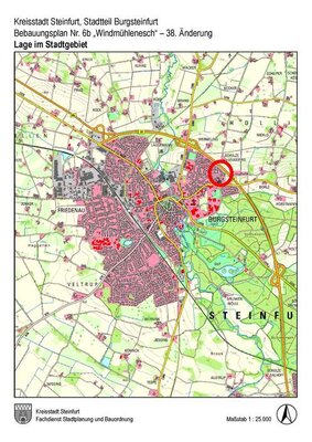 Übersichtsplan BPlan 6b - 38. Änderung
