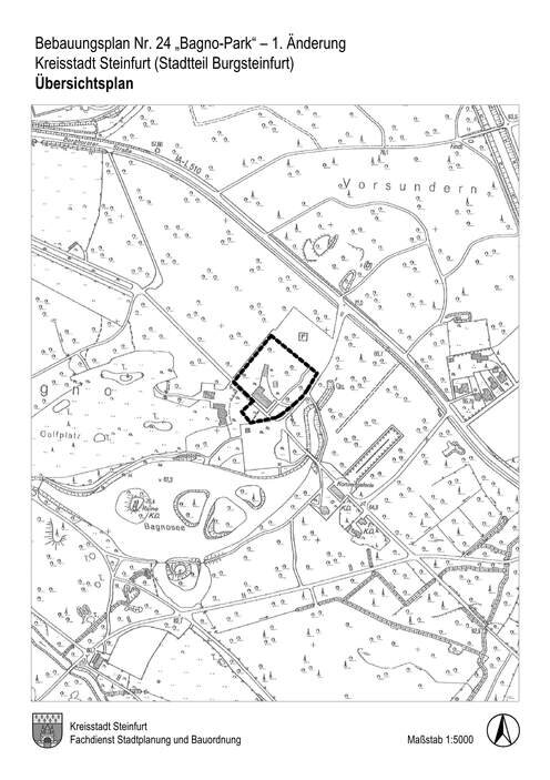Übersichtsplan BPlan 24 - Bagno Park - 1. Änderung (Steinfurt-Burgsteinfurt)
