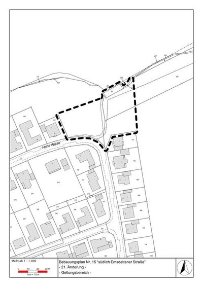 Flurkartenauszug BPlan 15 - 21. Änderung