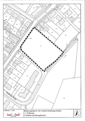 Flurkartenauszug BPlan 30c - 1. Änderung